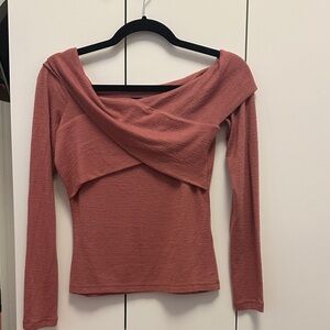 Elegant Off-Shoulder Pink Top